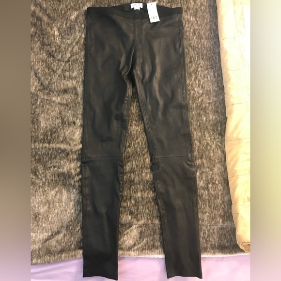 Helmut Lang Leather Leg Pants 10 - Picture 7 of 14